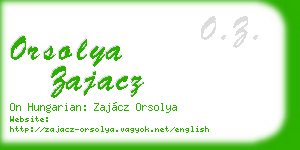 orsolya zajacz business card