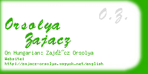 orsolya zajacz business card